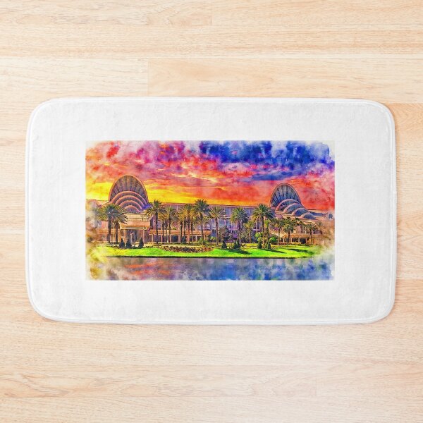 Item preview, The Orange County Convention Center in Orlando, Florida, at sunset designed and sold by NickoPrints.