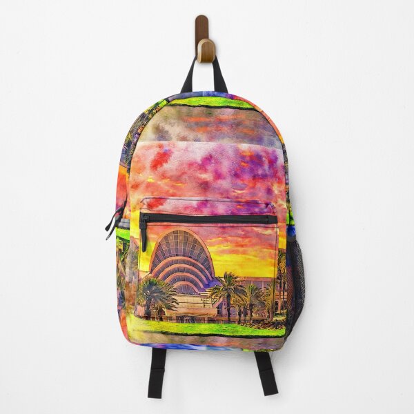 Item preview, The Orange County Convention Center in Orlando, Florida, at sunset designed and sold by NickoPrints.