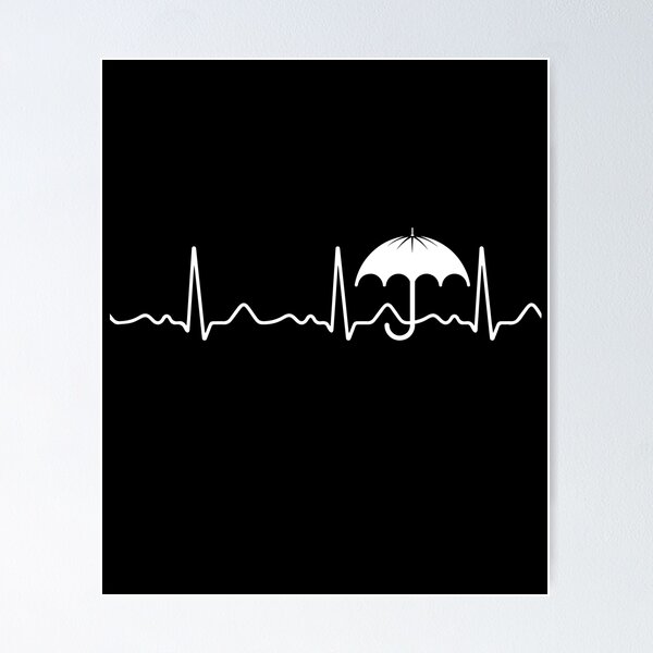 Artikelvorschau, Regenschirm - Herzschlag, Puls, Herzlinie, EKG entworfen und verkauft von Mohja-Design.