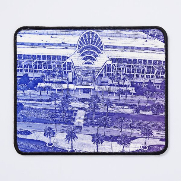 Item preview, Aerial of the Orange County Convention Center in Orlando, Florida - blue and violet designed and sold by NickoPrints.