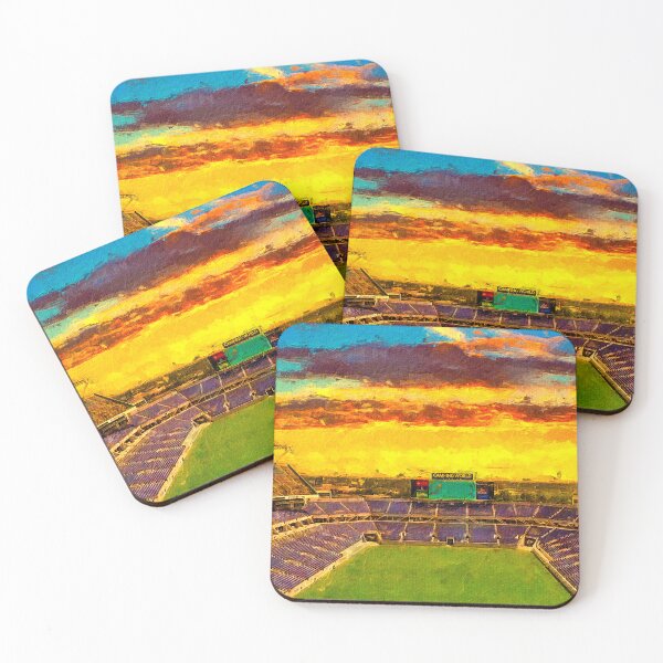 Item preview, Camping World Stadium in Orlando, Florida, at sunset - digital painting designed and sold by NickoPrints.