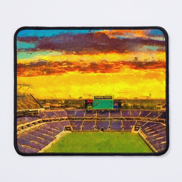 Item preview, Camping World Stadium in Orlando, Florida, at sunset - digital painting designed and sold by NickoPrints.