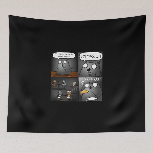 Item preview, Space Puns- How Does The Man On The Moon Cut His Hair designed and sold by ricemann.