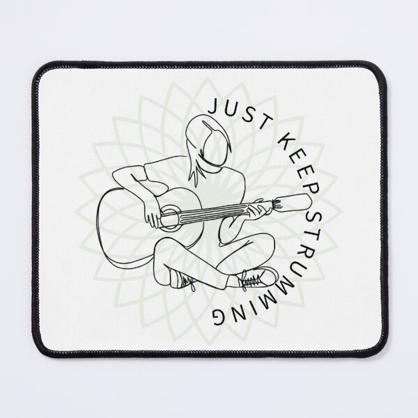 Item preview, Just Keep Strumming Circle Design Sticker designed and sold by Banannon.