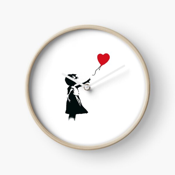Banksy -Red Balloon Girl Wall Clock - The WALL Graffiti Shop