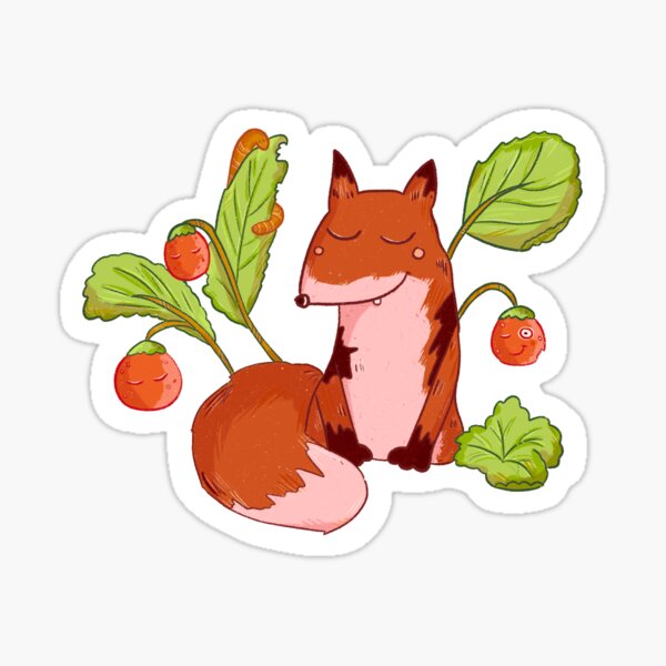 Cute little fox Sticker