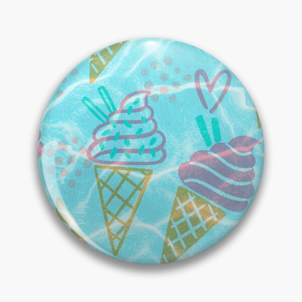 Item preview, blue beach and pastel ice cream cone pattern designed and sold by Beeroclock.