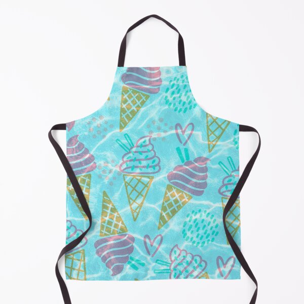 Item preview, blue beach and pastel ice cream cone pattern designed and sold by Beeroclock.