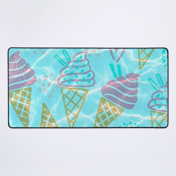 Item preview, blue beach and pastel ice cream cone pattern designed and sold by Beeroclock.