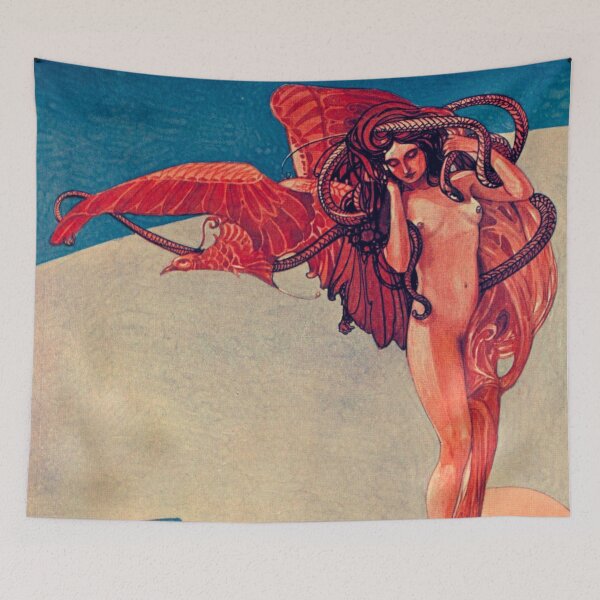 Item preview, Vintage Woman with Snake and Phoenix designed and sold by IliaLobell.