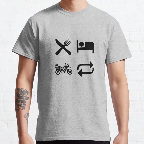 Eat, Sleep, Ride, Repeat ADV bike (Black Text) Classic T-Shirt