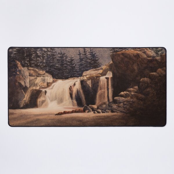 Item preview, Thunder Lightning Waterfalls. Watercolour painting - designed and sold by Einar Aasen.