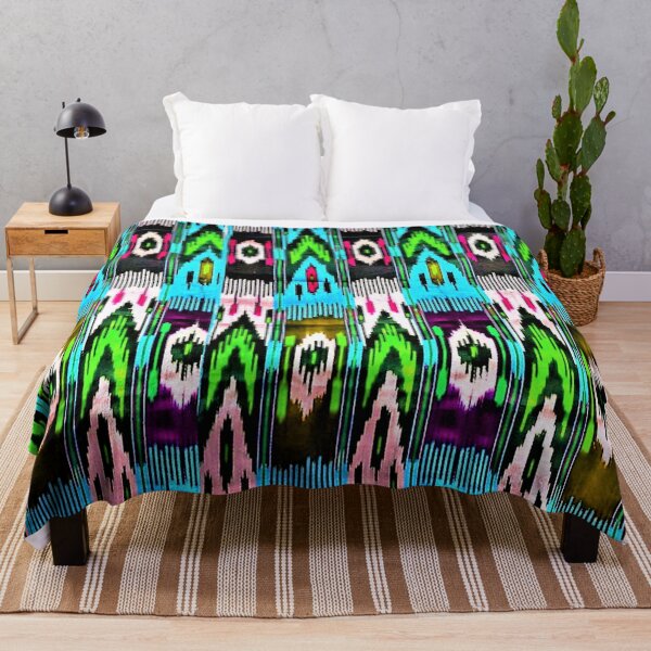 Item preview, The beams Uzbek ikat classical called atlas pattern designed and sold by LeFabriqueOuz.