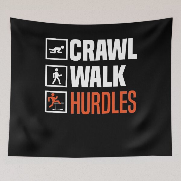 Item preview, Hurdling Hurdle Runner Crawl Walk Hurdles Funny designed and sold by ShopTheStyle.