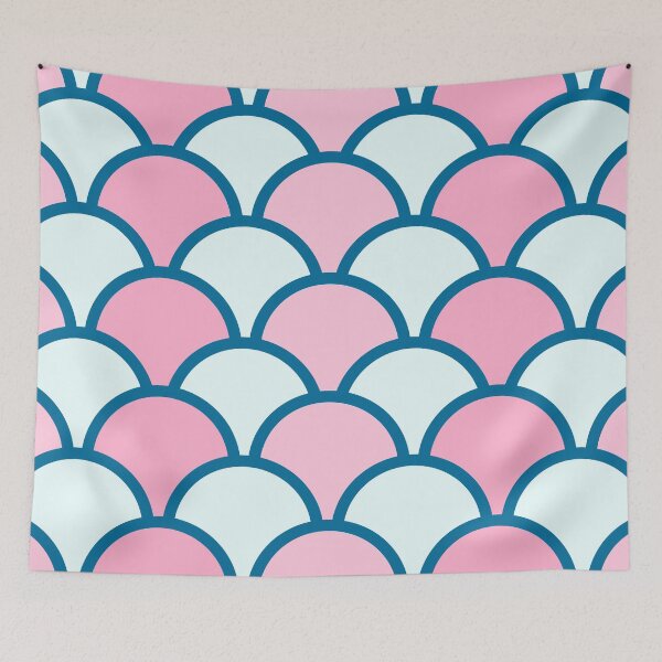 Item preview, Pink Wave Ocean Seamless Pattern designed and sold by pixeldizajn.