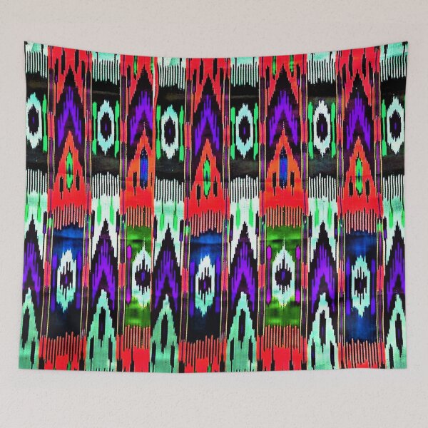 Item preview, The beams Uzbek ikat classical called atlas pattern designed and sold by LeFabriqueOuz.
