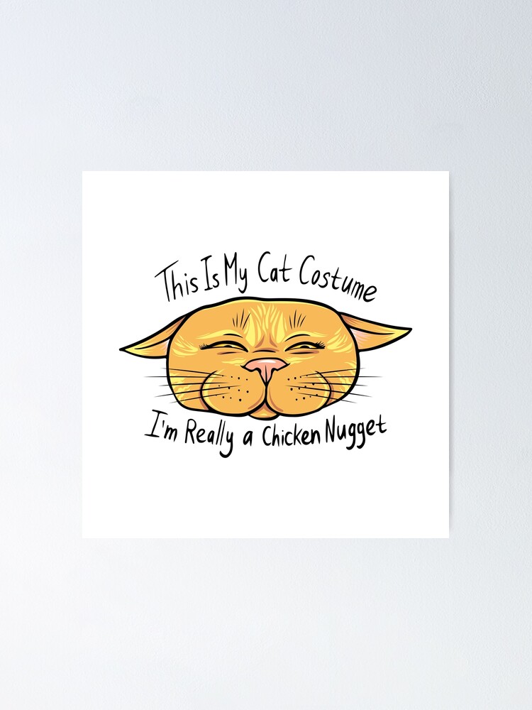 "Chicken Nugget Cat" Poster for Sale by StassyDraws Redbubble