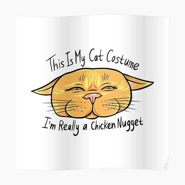 "Chicken Nugget Cat" Poster for Sale by StassyDraws Redbubble