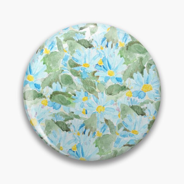 Artikelvorschau, Malmuster mit blauen Cineraria Pericalis-Blumen entworfen und verkauft von SelenePaintings .
