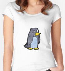 cartoon penguin Women's Fitted Scoop T-Shirt
