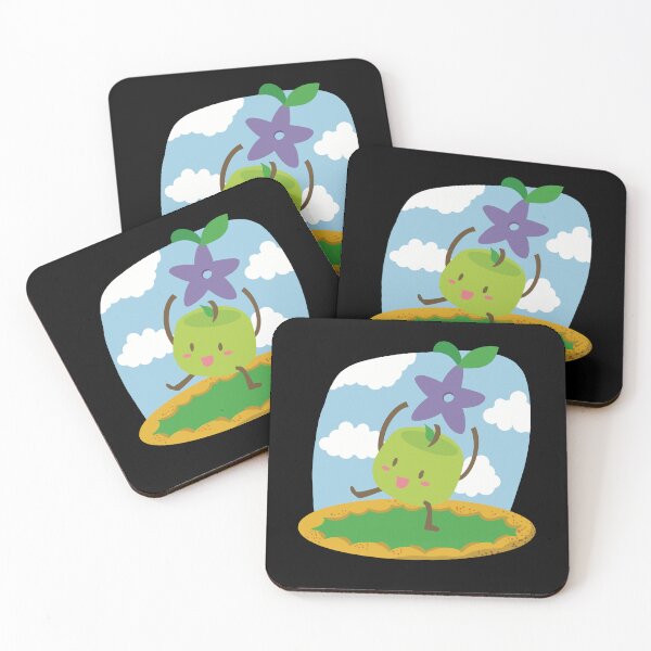 Item preview, Junimo Stardew Valley Hand Drawn Art | Stardrop | Gamer Gift | Cute Kawaii Green Apple designed and sold by KarliMakesStuff.