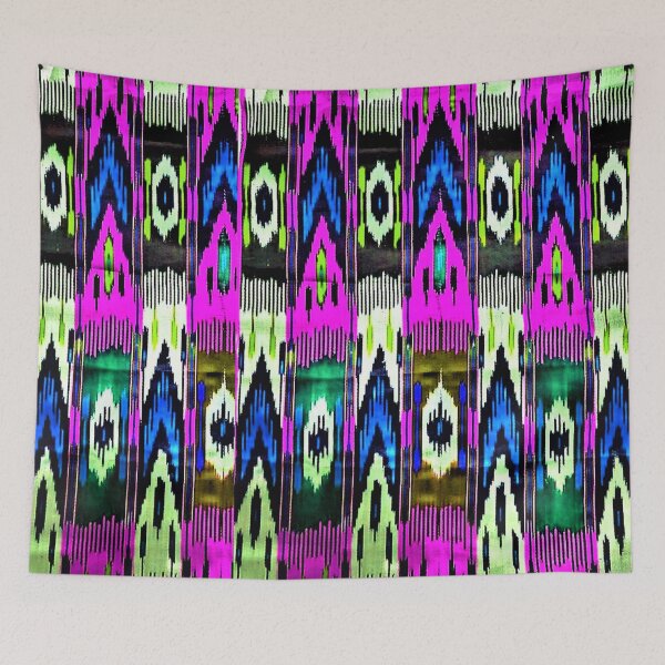 Item preview, The beams Uzbek ikat classical called atlas pattern designed and sold by LeFabriqueOuz.