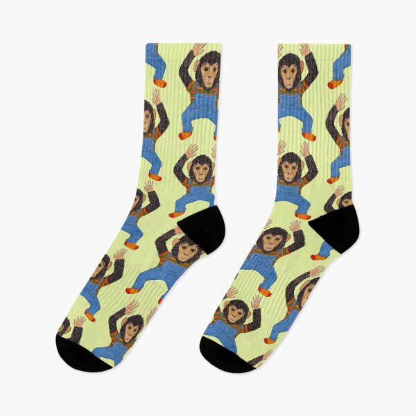 Item preview, Dancing Chimpanzee Wearing Overalls  designed and sold by LuvbuzzArt.