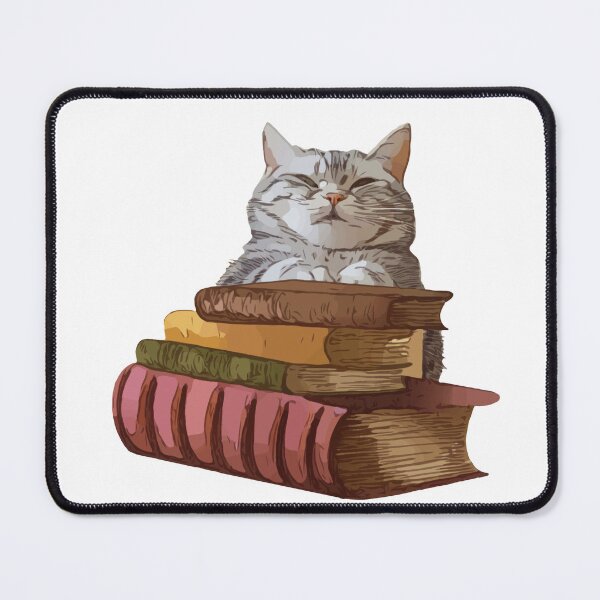 Item preview, Cat and Books designed and sold by Brittany Schoolmeester.