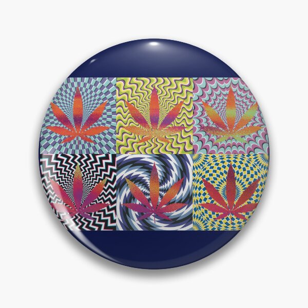 Artikelvorschau, Pot Leaf Pop Art with Retro Colorful Psychedelic Spirals with Glittery Pot Leaves entworfen und verkauft von YomeHayin.
