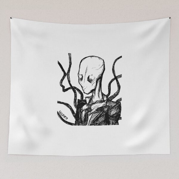 Item preview, Slenderman, creepypasta character, horror monster, creepy design designed and sold by Hekkoto.