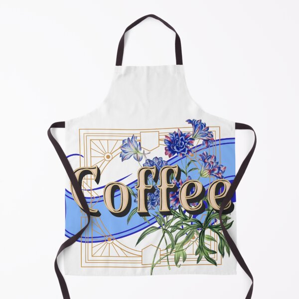 Item preview, Coffee Time with Vintage Blue Flowers designed and sold by ZinZoe.