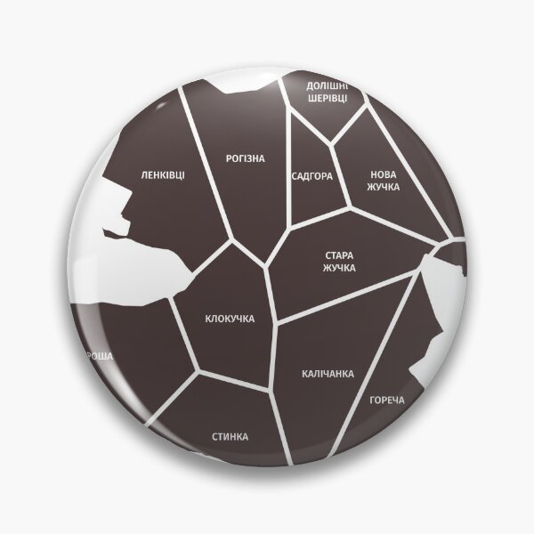 Item preview, Chernivtsi. City neighborhood names (Voronoi decomposition) designed and sold by Fedir Gontsa.