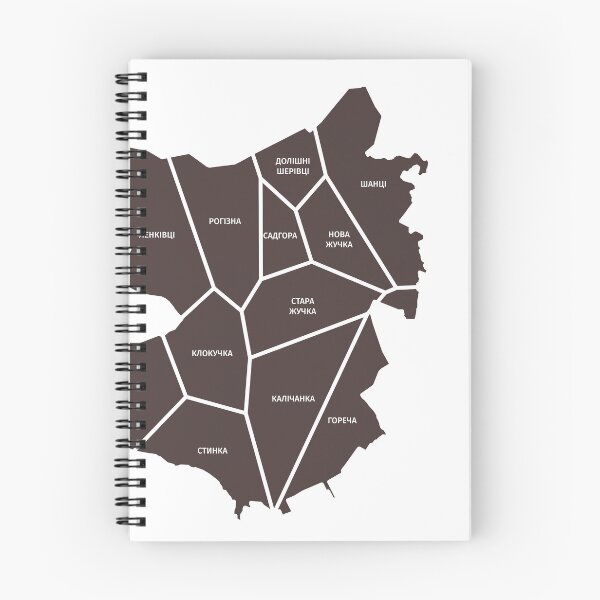 Item preview, Chernivtsi. City neighborhood names (Voronoi decomposition) designed and sold by Fedir Gontsa.