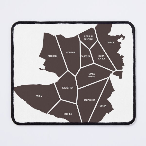 Item preview, Chernivtsi. City neighborhood names (Voronoi decomposition) designed and sold by Fedir Gontsa.