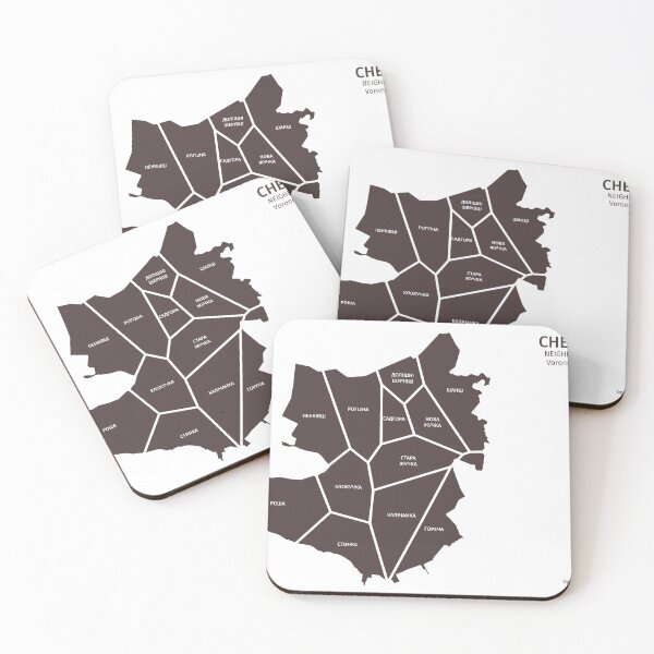 Item preview, Chernivtsi. City neighborhood names (Voronoi decomposition) designed and sold by Fedir Gontsa.