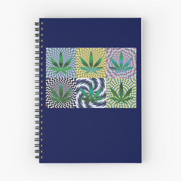 Item preview, Pot Leaf Pop Art with Retro Colorful Psychedelic Spirals with Glittery Pot Leaves designed and sold by YomeHayin.