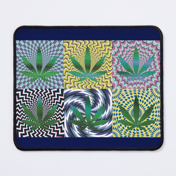 Item preview, Pot Leaf Pop Art with Retro Colorful Psychedelic Spirals with Glittery Pot Leaves designed and sold by YomeHayin.