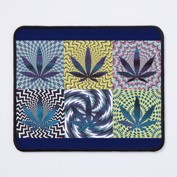 Item preview, Pot Leaf Pop Art with Retro Colorful Psychedelic Spirals with Glittery Pot Leaves designed and sold by YomeHayin.