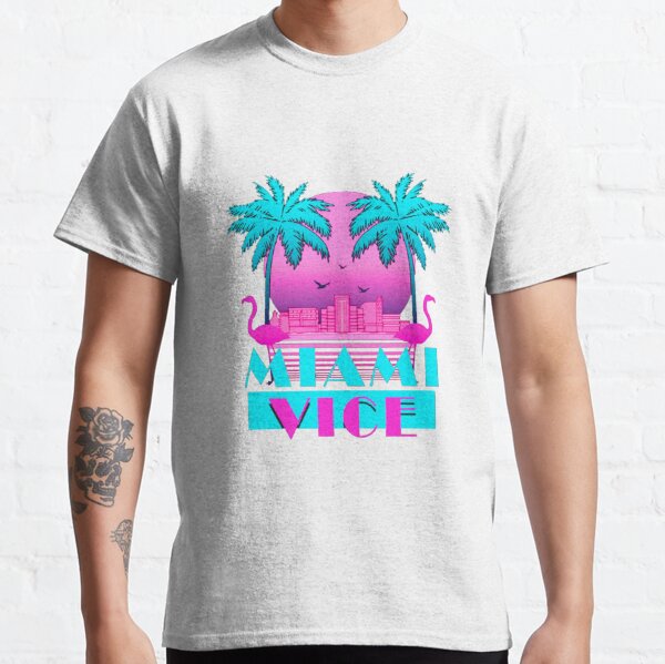 Miami Dolphins South Beach Inspired Miami Vice Colors Men's T-shirt