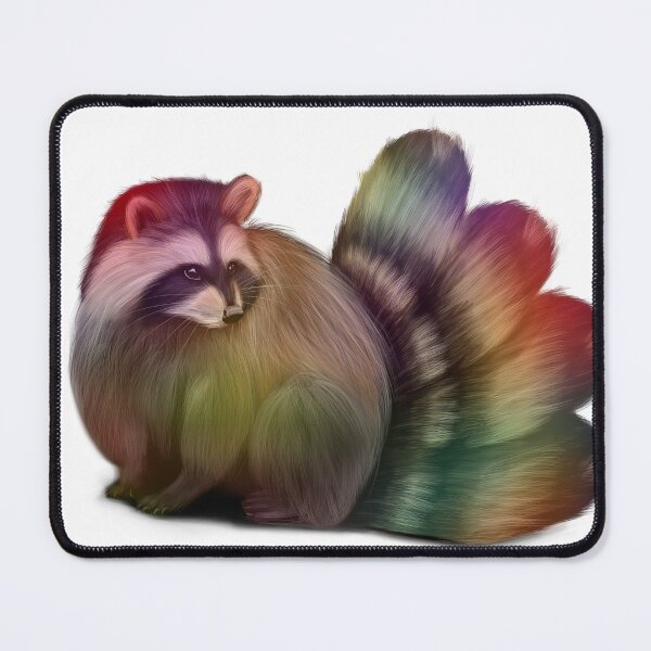 Item preview, Rainbow raccoon designed and sold by Colonels Basement.