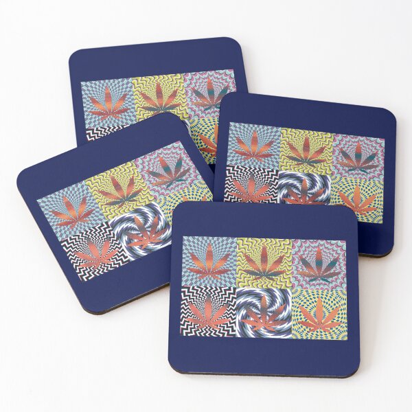 Item preview, Pot Leaf Pop Art with Retro Colorful Psychedelic Spirals with Glittery Pot Leaves designed and sold by YomeHayin.