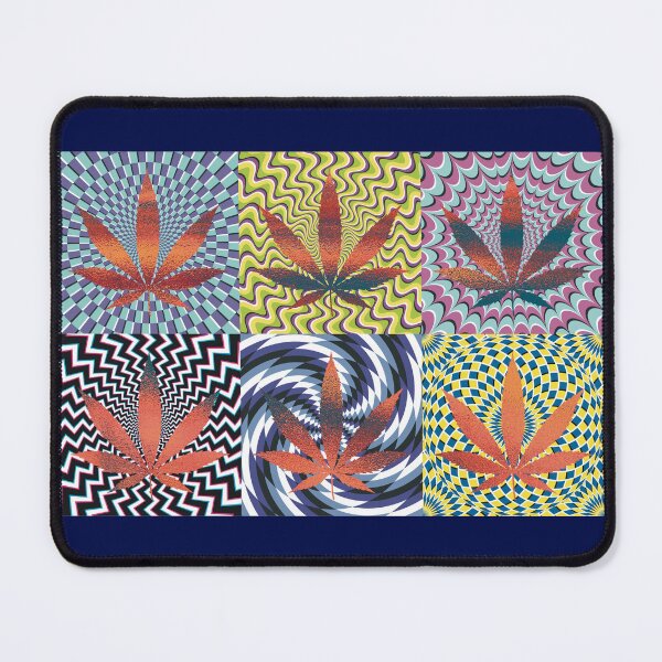 Item preview, Pot Leaf Pop Art with Retro Colorful Psychedelic Spirals with Glittery Pot Leaves designed and sold by YomeHayin.