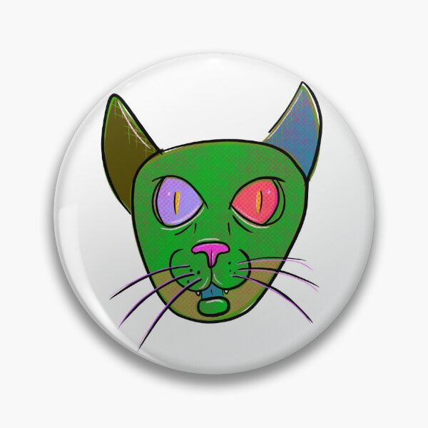 Item preview, Weird green cat designed and sold by Colonels  Basement.
