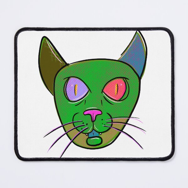 Item preview, Weird green cat designed and sold by Colonels Basement.