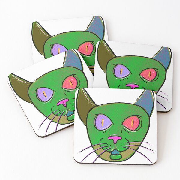 Item preview, Weird green cat designed and sold by Colonels  Basement.