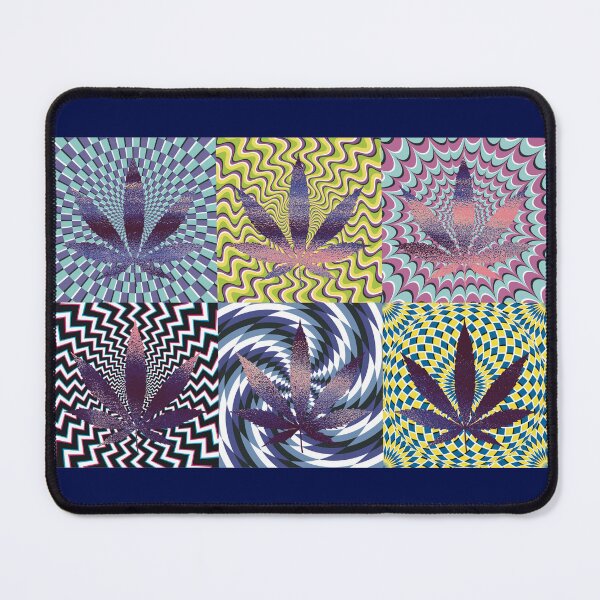 Item preview, Pot Leaf Pop Art with Retro Colorful Psychedelic Spirals with Glittery Pot Leaves designed and sold by YomeHayin.
