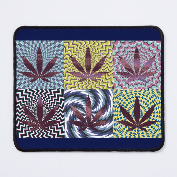 Item preview, Pot Leaf Pop Art with Retro Colorful Psychedelic Spirals with Glittery Pot Leaves designed and sold by YomeHayin.