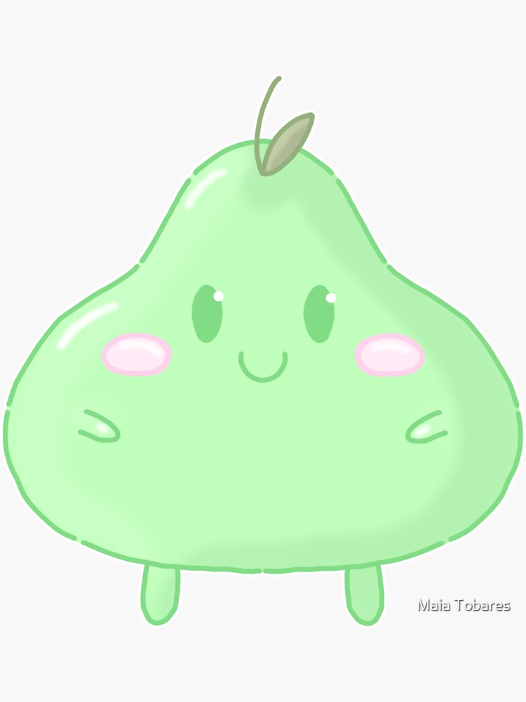 Cute Pear Sticker For Sale By Biitterbluem Redbubble 