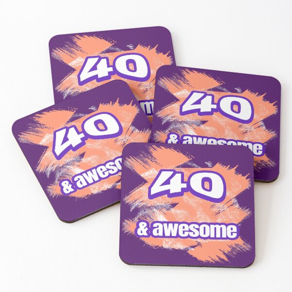 Item preview, 40 & Awesome - 40th Birthday Gift designed and sold by LMcDs.