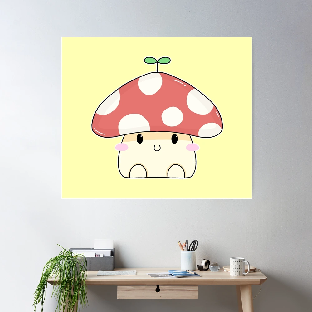 Cute little mushroom - Pattern Ver. Poster for Sale by Maia